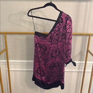 Arden B Pink Asymmetrical Tie Front Camisole